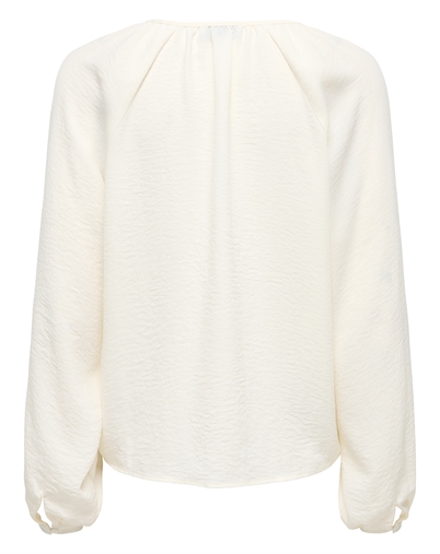 JDY - JDYDivya Life O-Neck Bluse - Cloud Dancer